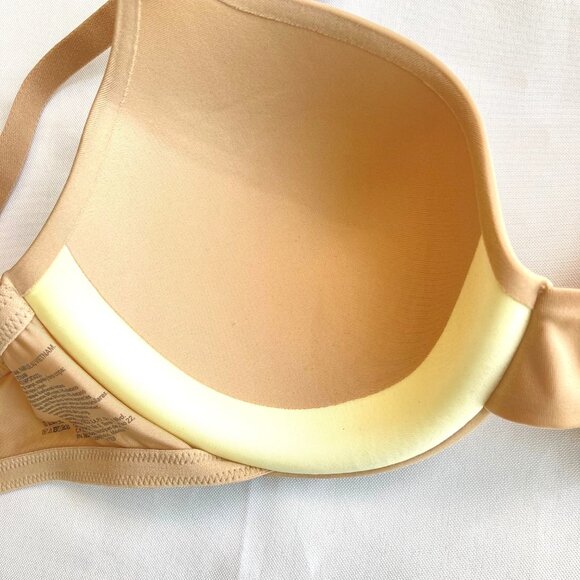 Warner's This Is Not A Bra Cushioned Underwire T-Shirt Bra 32D Nude 01593 NWT - Picture 9 of 10
